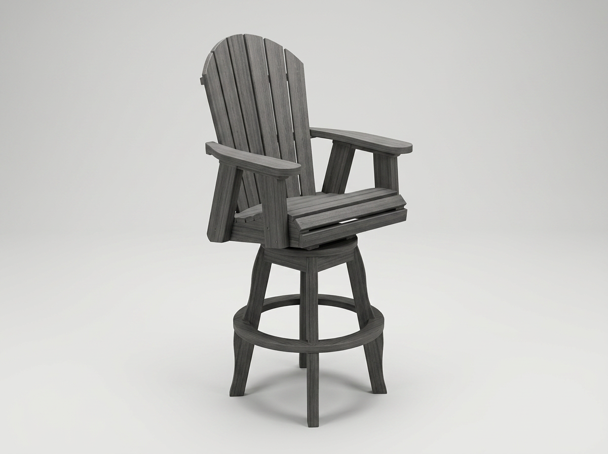 Fanback Swivel Bar Arm Chair